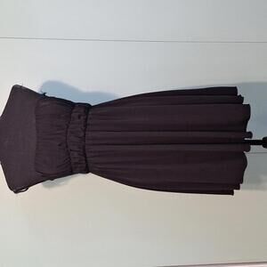 BCBG Paris Black Strapless Ruffle Party Dress Size Xs